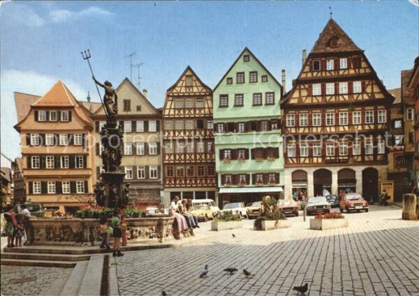 Tuebingen Marktplatz mit Marktbrunnen