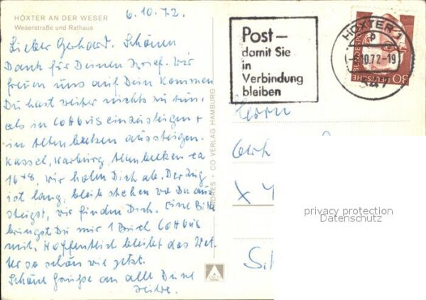 Hoexter Weser Weserstrasse mit Rathaus – Bild 2