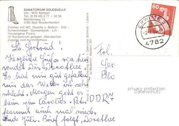 Bad Westernkotten Sanatorium Solequelle Gastraum Hallenba – Bild 2