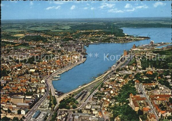 Flensburg Stadt und Förde Fliegeraufnahme