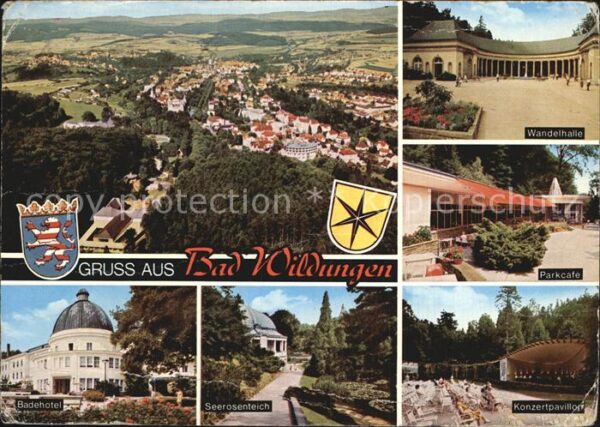 Bad Wildungen Panorama Wandelhalle Parkcafe Badehotel