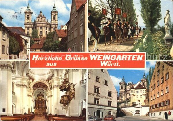 Weingarten Wuerttemberg Kirche Inneres Blutfreitag Ritt Hof zum