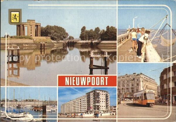 Nieuwpoort Hainaut Hafen Seebrücke Hotel Strassenbahn