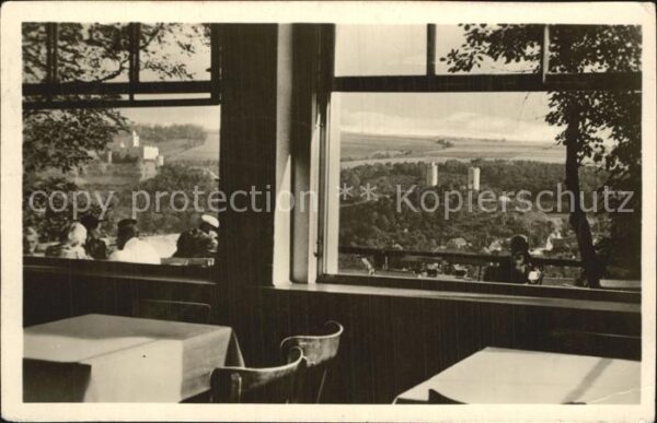 Bad Koesen Blick vom Himmelreich auf Rudelsburg un