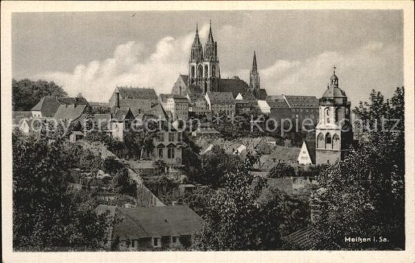 Meissen Elbe Sachsen Altstadt mit Dom