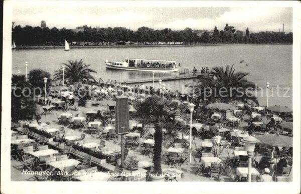 Hannover Blick von der Mönchsee Gaststätte auf d