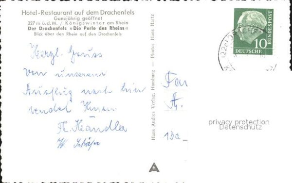 Koenigswinter Hotel Restaurant Drachenfels Weinflasch – Bild 2