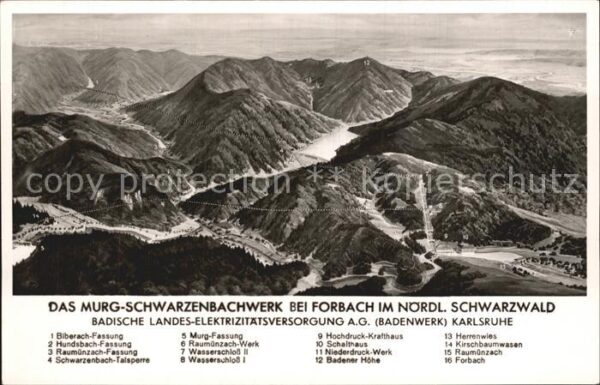Forbach Baden Murg Schwarzenbachwerk Schwarzwald Voge