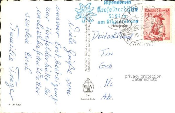 Krefelder Huette Berghaus gegen Kitzsteinhorn Hohe Tauer – Bild 2