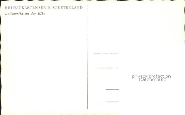 Leitmeritz Litomerice Nordboehmen Partie an der Elbe Pappeln Heimatkarten – Bild 2