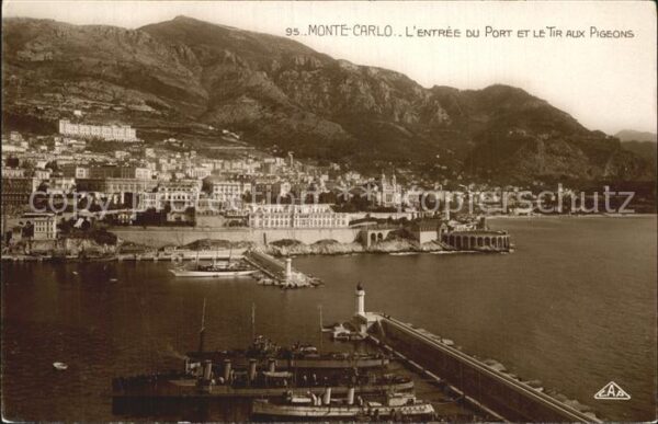 Monte-Carlo Entree du Port et le Tir aux Pigeons
