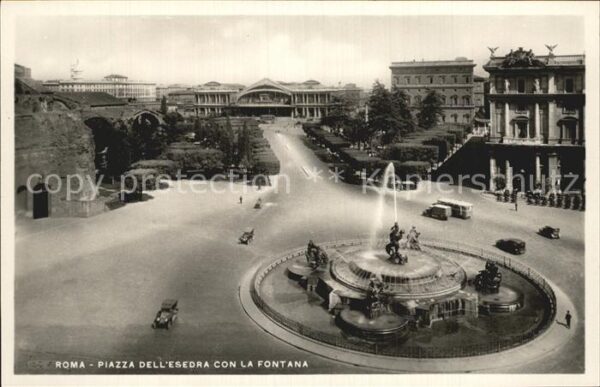 Roma Rom Piazza dell Esedra con la Fontana