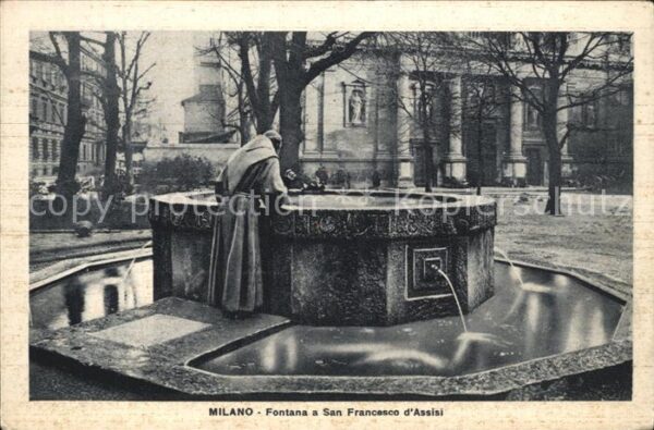 Milano Fontana a San Francesco d_Assisi