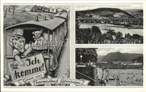 Hoenningen Bad Panorama Thermalbad Eisenbahn Mädchen H