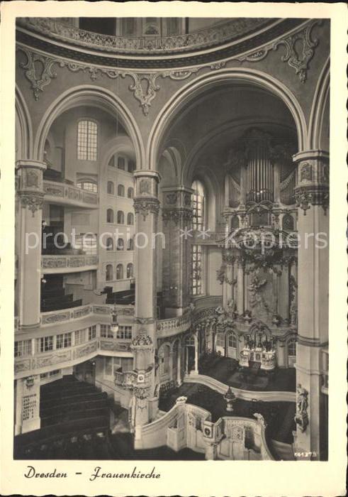 Dresden Frauenkirche Inneres vor Zerstörung 194