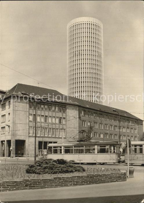 Jena Thueringen Blick vom Holzmarkt zum Forschungshochh
