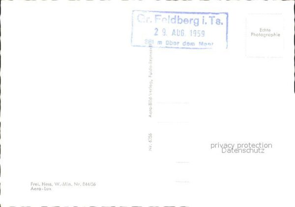 Grosser Feldberg Taunus Original Fliegeraufnahme – Bild 2