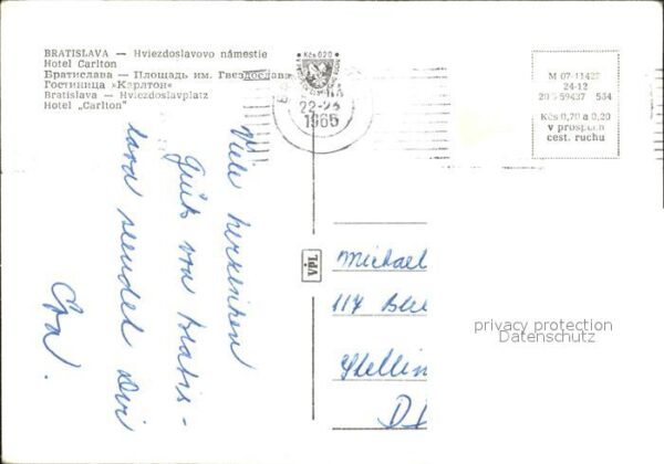 Bratislava Pressburg Pozsony Hviezdoslavplatz Hotel Carlton – Bild 2