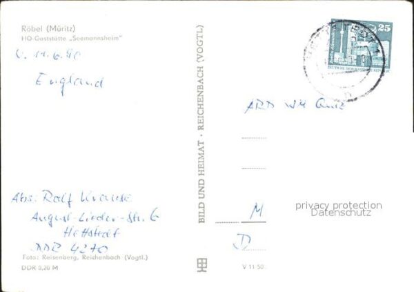 Roebel Mueritz HO Gaststätte Seemannsheim – Bild 2