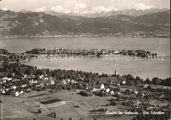 Lindau Bodensee Bad Schachen Alpenpanorama Fliegeraufna