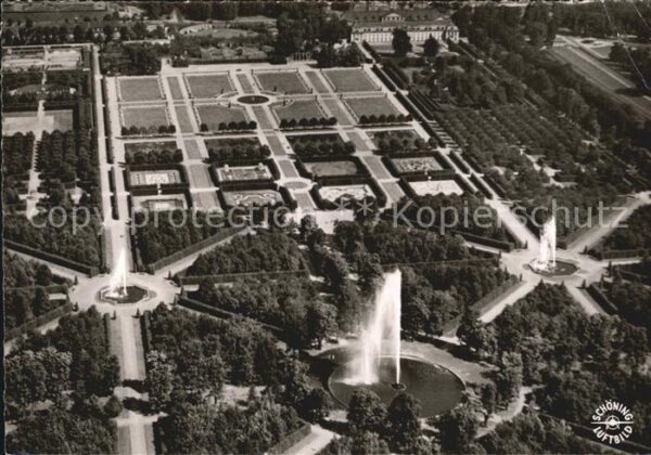 Hannover Herrenhäuser Garten Fliegeraufnahme