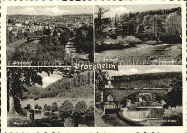 Pforzheim Panorama Kupferhammer Nagoldtal Dillwei
