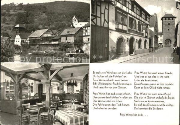 Dausenau Wirtshaus an der Lahn Gastraum Frau Wir