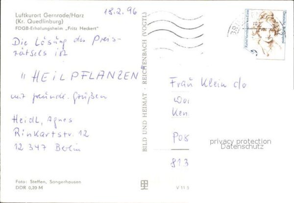 Gernrode Harz FDGB Erholungsheim Fritz Heckert – Bild 2