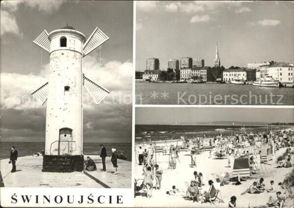 Swinoujscie Swinemuende Windmühle Panorama Strand