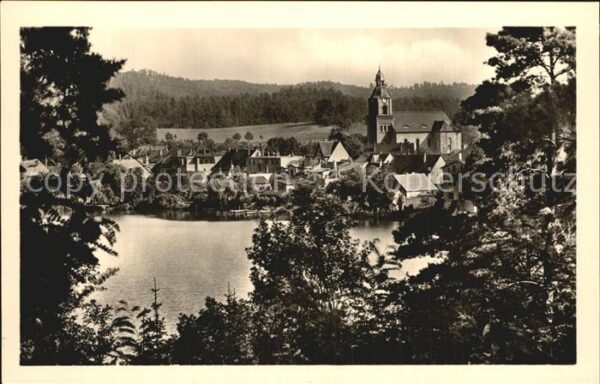 Bad Buckow Maerkische Schweiz Blick von der Ferdinandshöhe Kirche