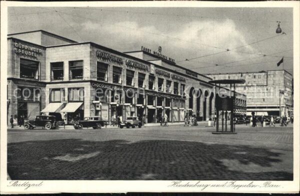 Stuttgart Hindenburg und Zeppelin Bau