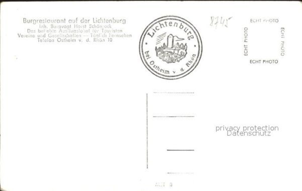 Ostheim Rhoen Burgrestaurant Lichtenburg Teilansichte – Bild 2