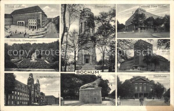 Bochum Stadtpark Rosengarten Bismarckturm Park
