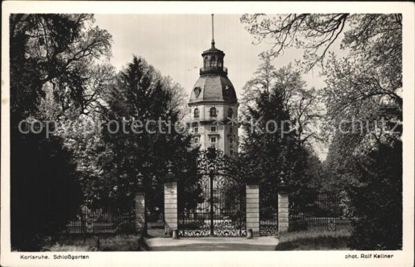 Karlsruhe Baden Schlossgarten Blick vom Fasanengarten a