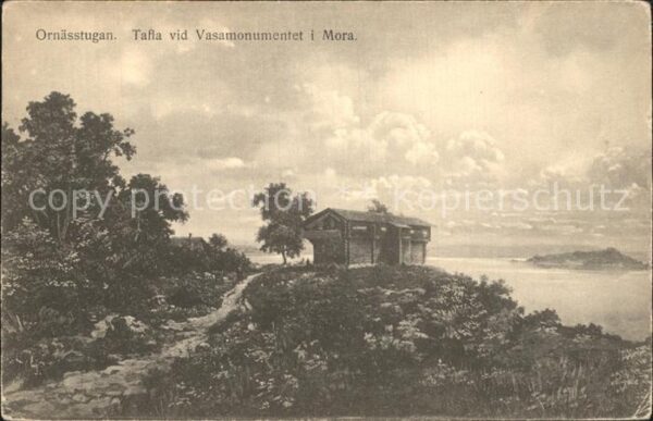 Ornaesstugan Tafla vid Vasamonumentet i Mora