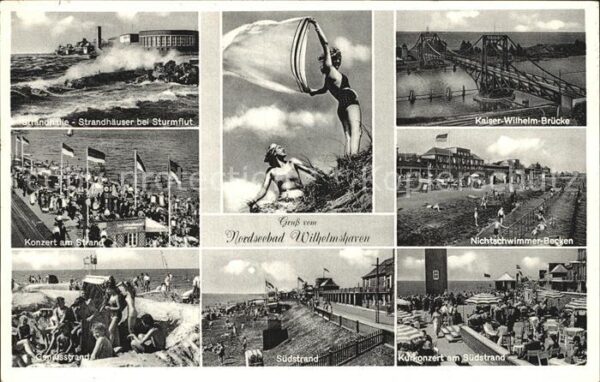Wilhelmshaven Strandhalle Sturmflut Kaiser Wilhelm Br