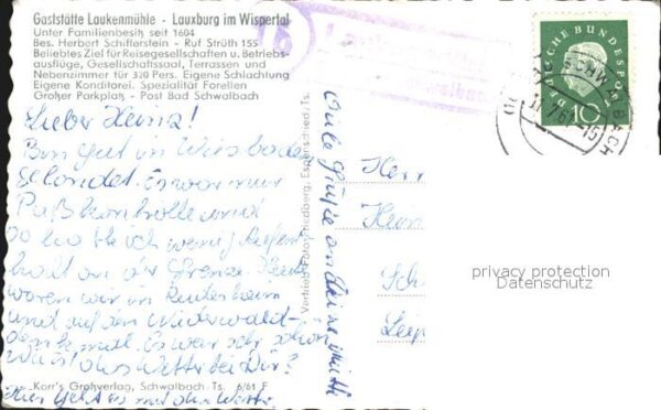 Lauxburg Wispertal Gaststätte Laukenmühle an der Wisper – Bild 2