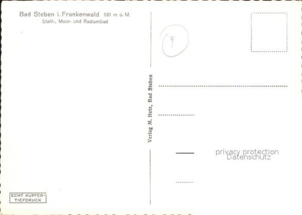 Bad Steben Kurhaus Kupfertiefdruck – Bild 2