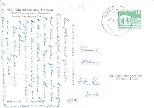 Oberschoena Mittelsachsen FDGB Erholungsheim Oelmühle – Bild 2
