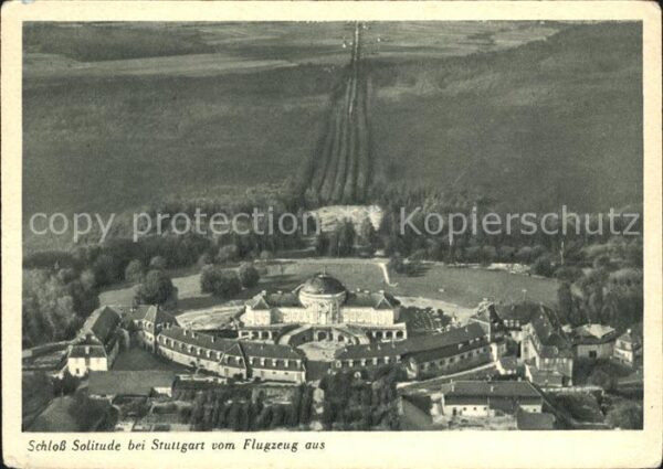 Stuttgart Schloss Solitude Fliegeraufnahme