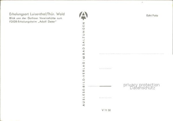 Luisenthal Blick von der Goethaer Vereinshütte FDG – Bild 2
