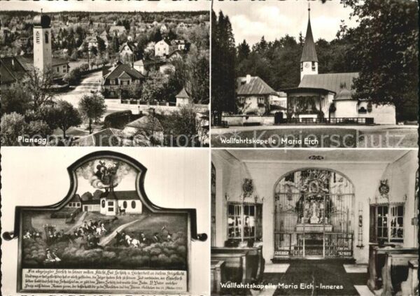 Planegg Ortsansicht mit Kirche Wallfahrtskapell