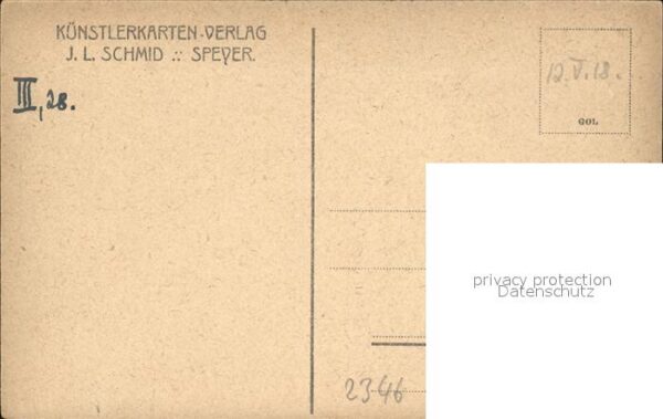Speyer Rhein Altpörtelturm Künstlerkarte – Bild 2