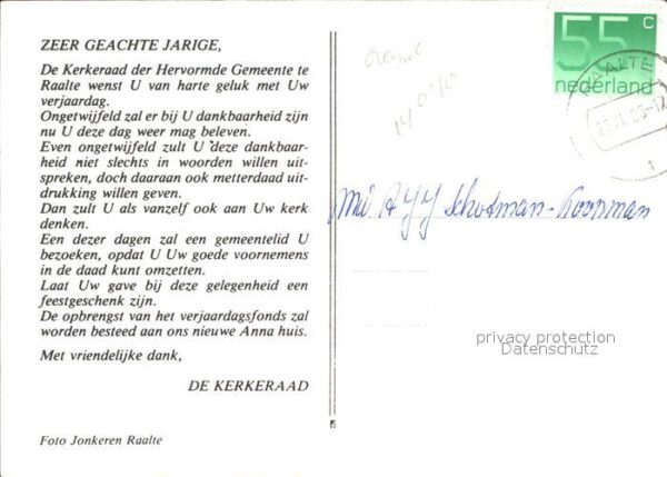 Niederlande Zeer Geachte Jarige De Kerkeraad – Bild 2