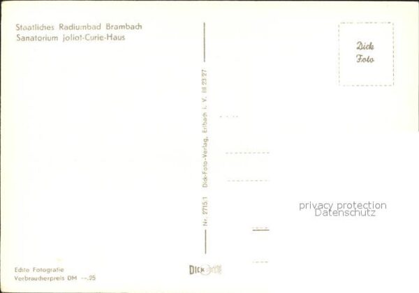 Brambach Bad Sanatorium Joliot Curie-Haus – Bild 2