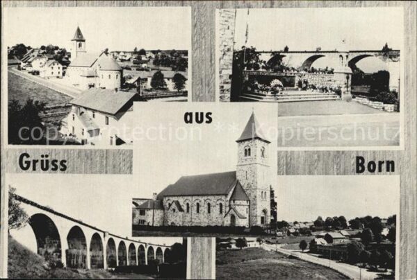 Born  Liege Viadukt und Kirchenpartie