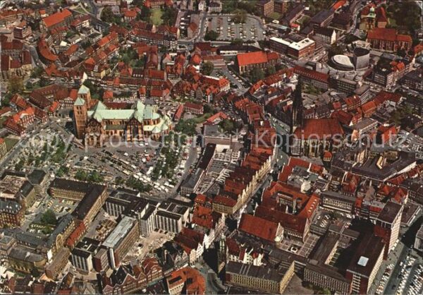 Muenster Westfalen Luftaufnahme Dom Lambertikirche Prinzip