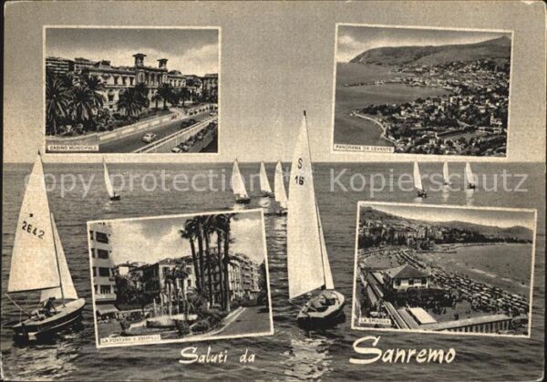 Sanremo Segelboote Strand Panorama