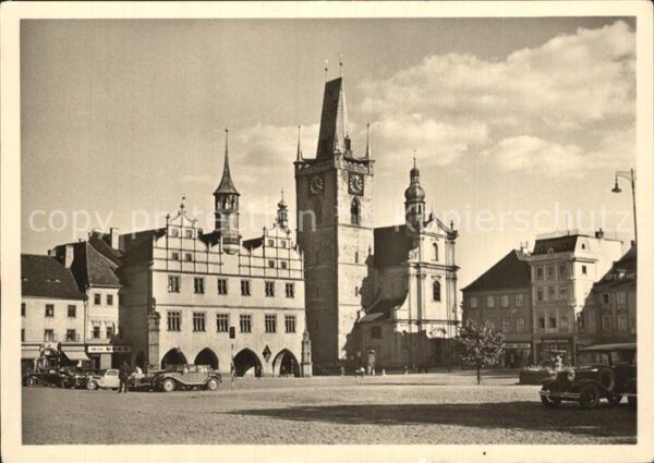 Leitmeritz Litomerice Nordboehmen Rathaus Stadtkirche