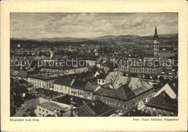 Klagenfurt Woerthersee Blick vom Dom